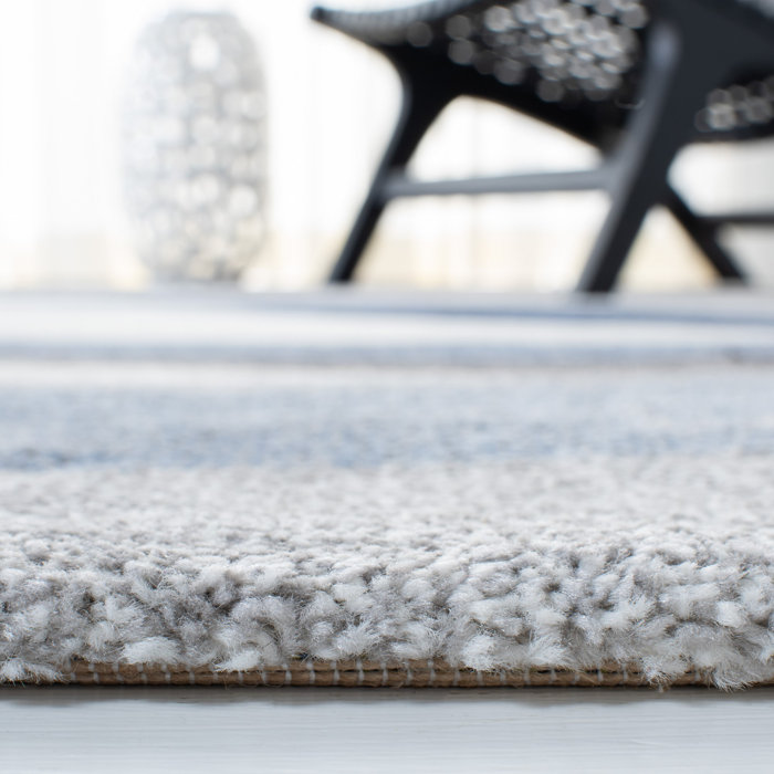 Orren Ellis Tornillo Abstract Gray/Blue Area Rug & Reviews Wayfair